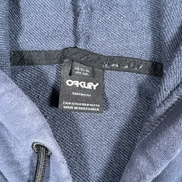 Oakley Sweater Adult EXTRA LARGE Blue Zip Hoodie Factory Pilot Motocross - Picture 4 of 9